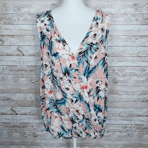New Look Sleeveless Blouse 18 Floral Peach 66